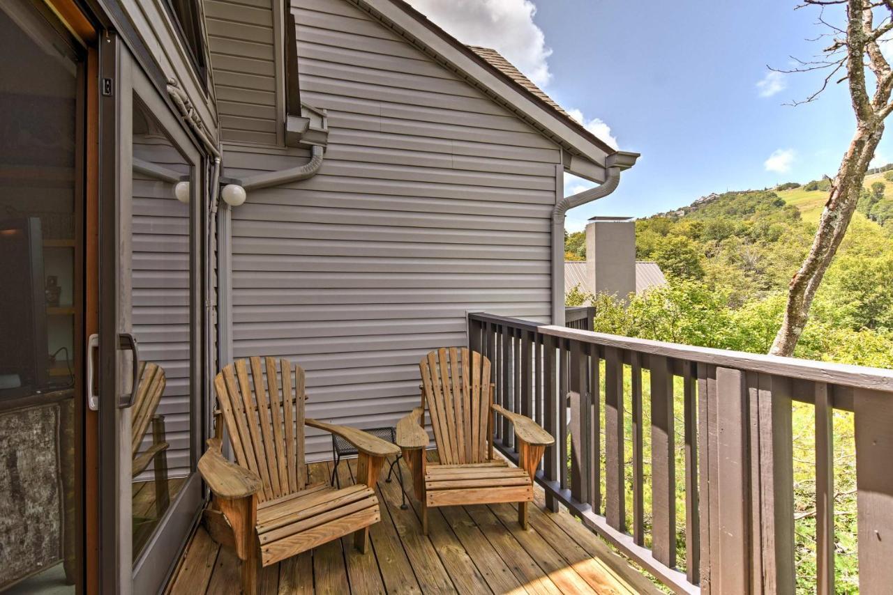 Beech Mountain Condo With Balcony, Walk To Resort! Екстер'єр фото