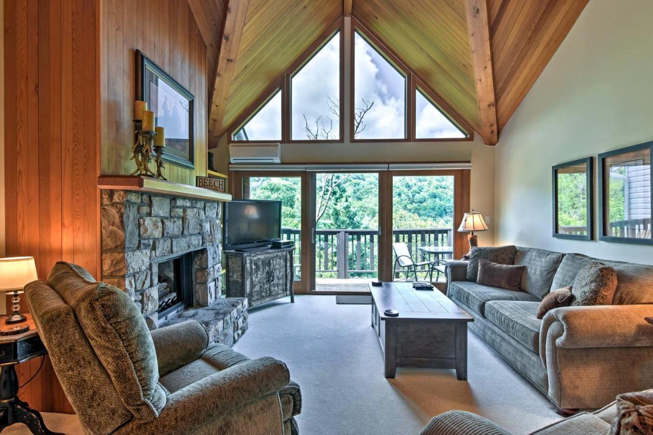 Beech Mountain Condo With Balcony, Walk To Resort! Екстер'єр фото